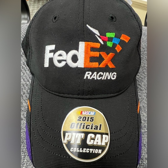 NEW W/TAGS NASCAR Denny Hamlin #11 FedEx Racing Black Cap Joe Gibbs - Picture 8 of 8